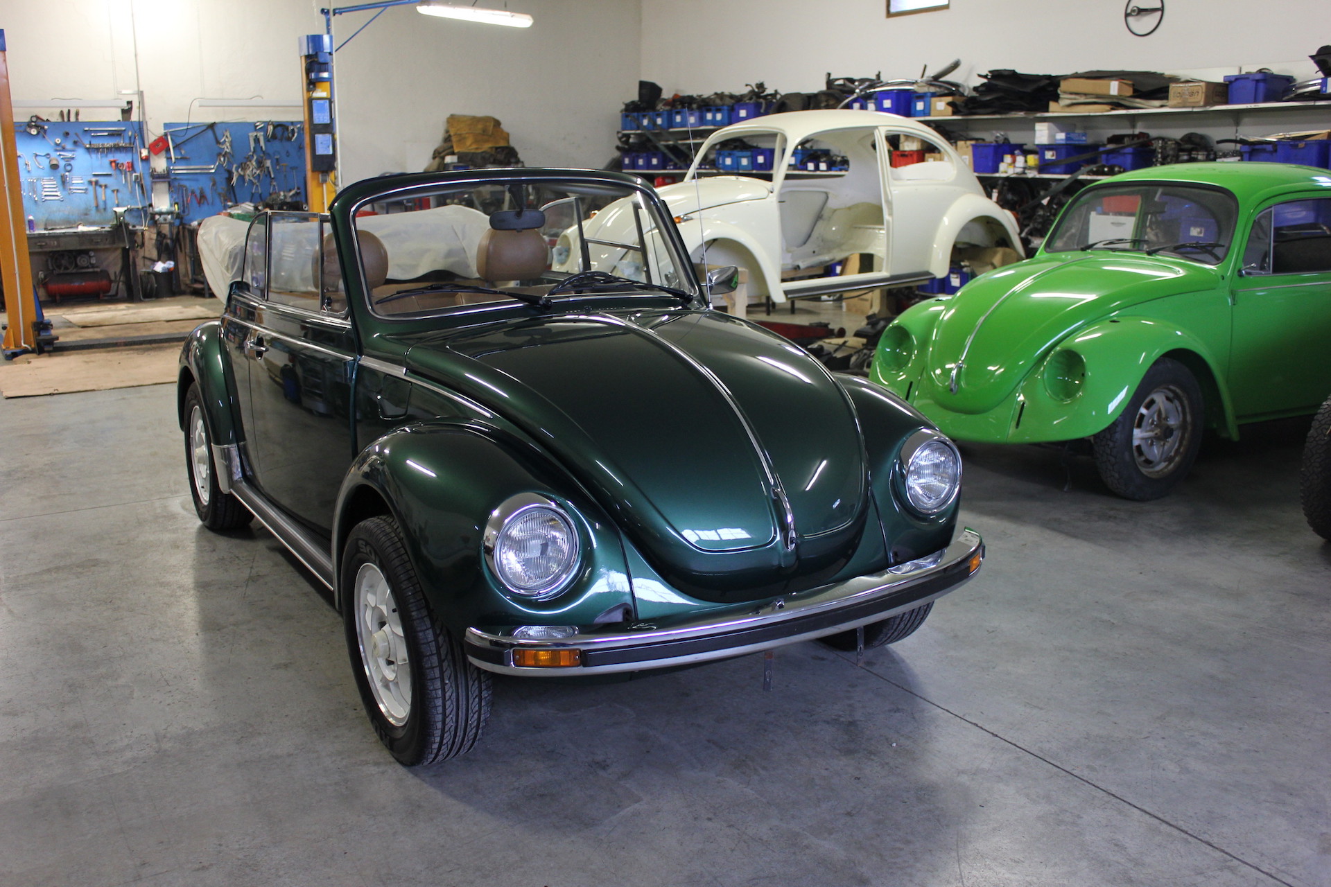 VW Käfer Windschutzscheibe grün Cabrio blauer Blendstreifen - Bekabo  Classicparts