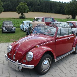 67er Käfer Cabriolet rubinrot
